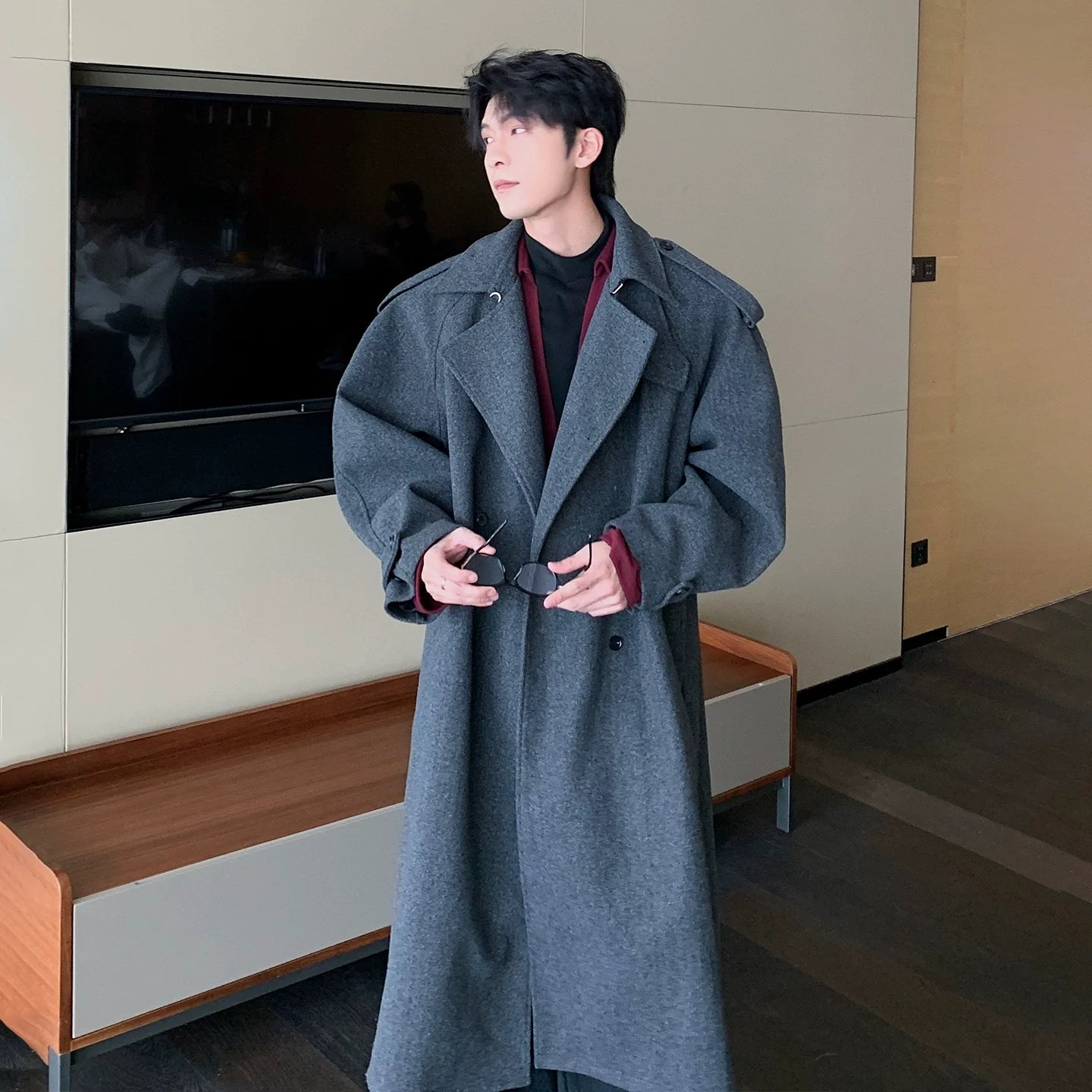 Woolen Mid-length Coat