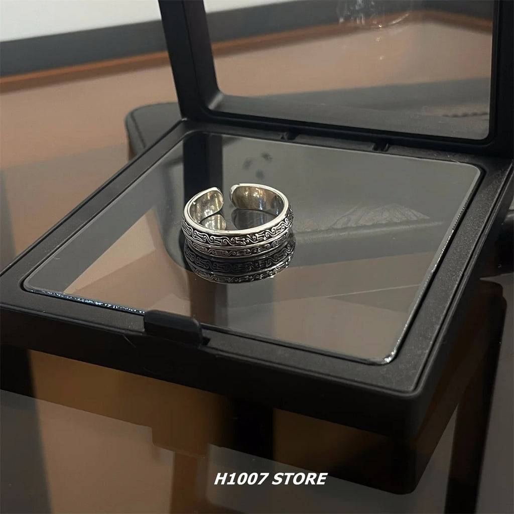Adjustable Hip-Hop Niche Design Ring