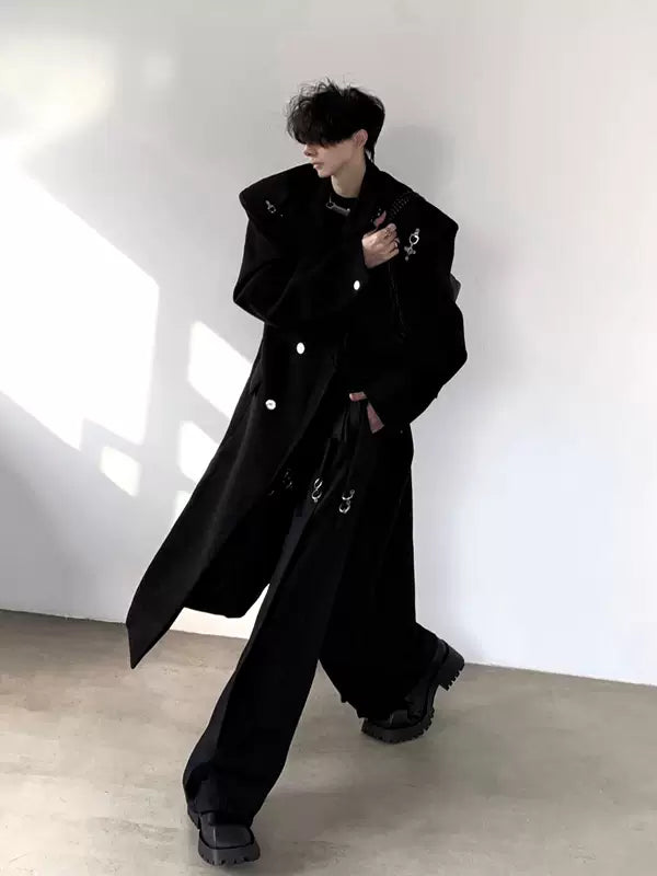 Wool Longline Trench Coat