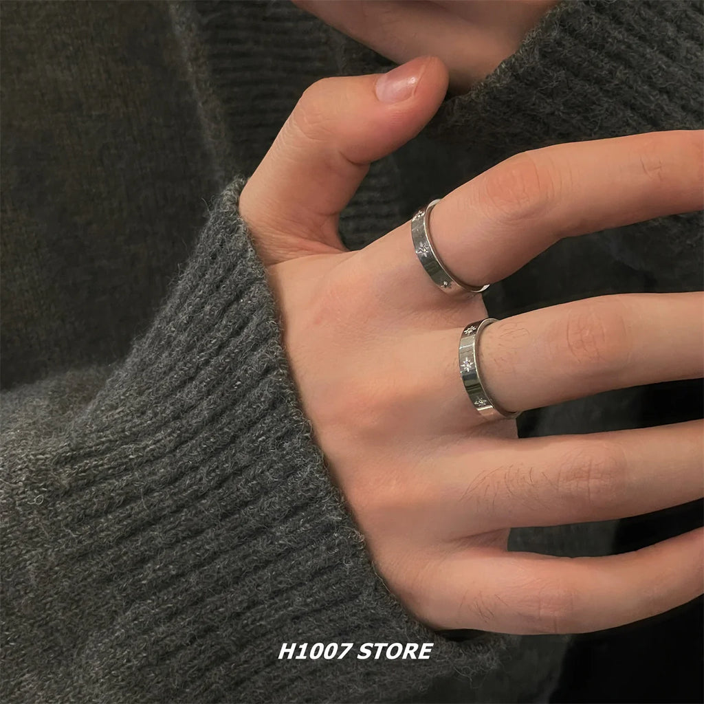 Titanium Steel Star Ring