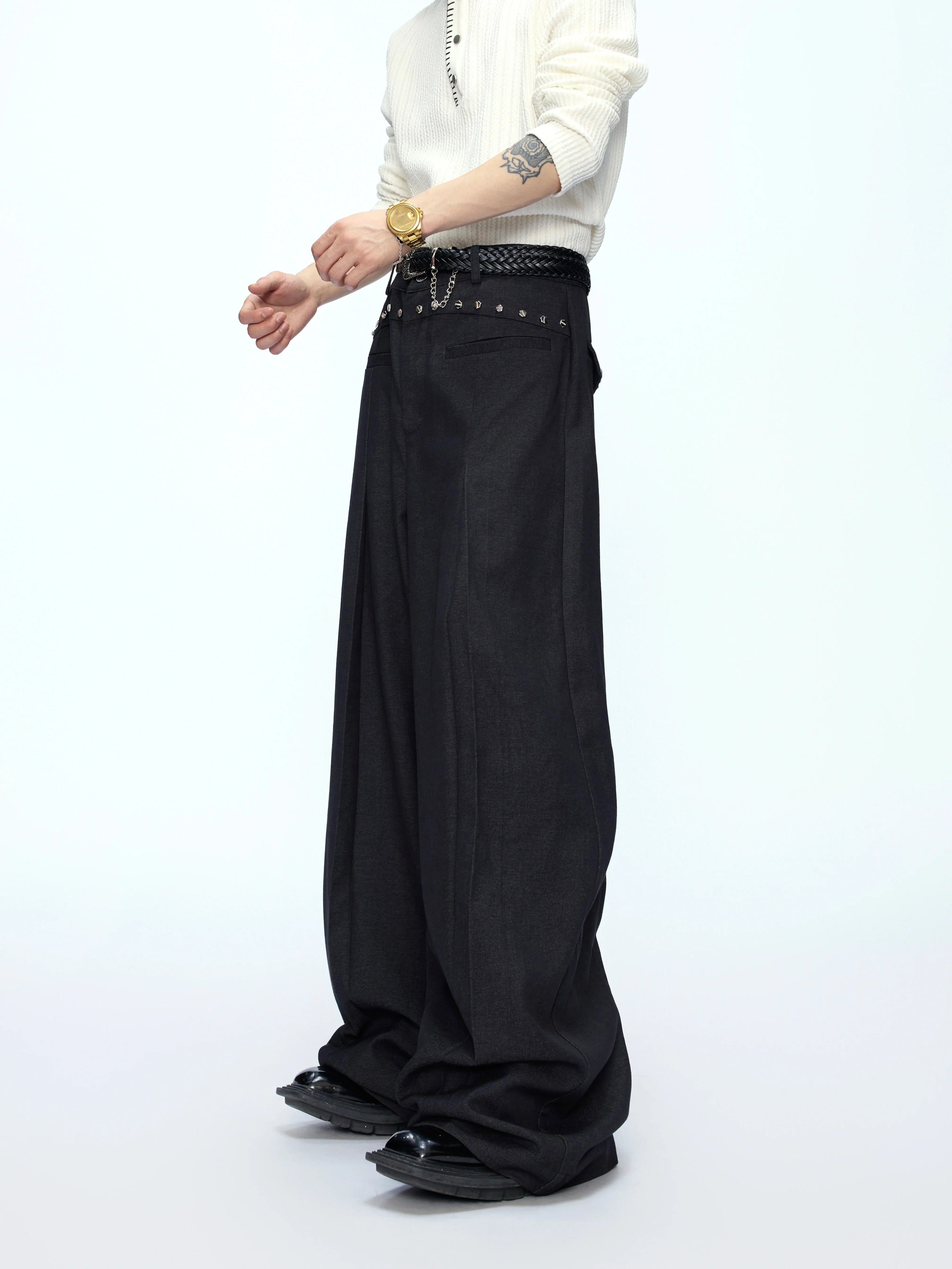 Wool Blend Jacket and Drape Pants