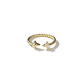 Sterling Silver Open-Ended Star Ring