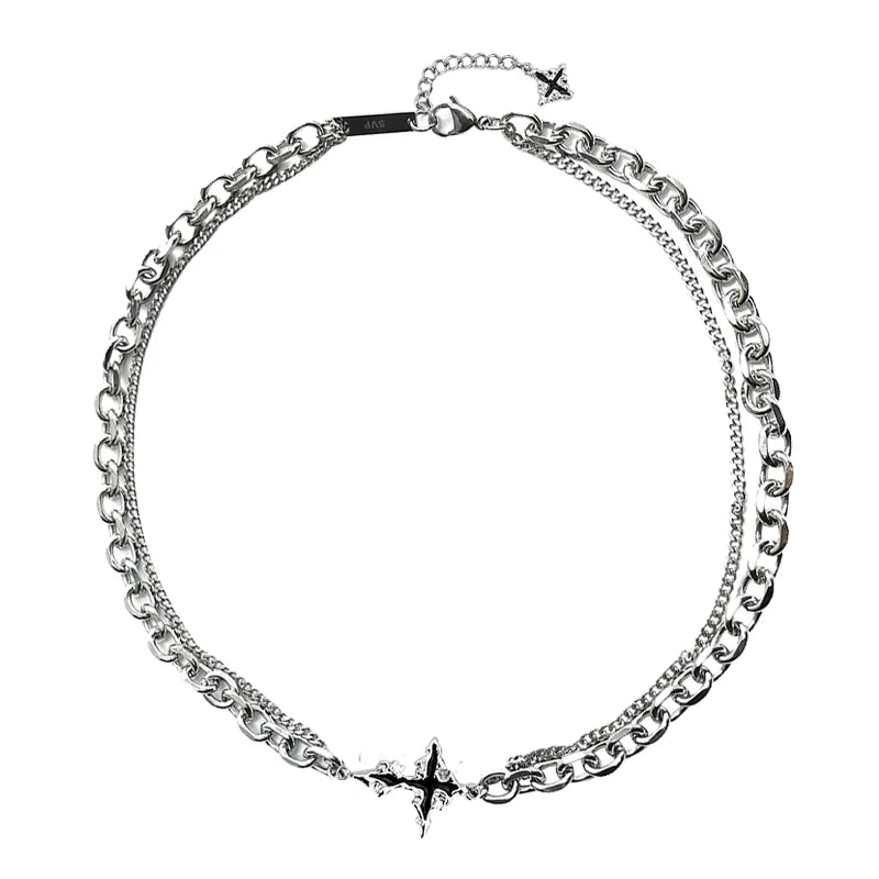 Titanium Steel Cross Chain Bracelet
