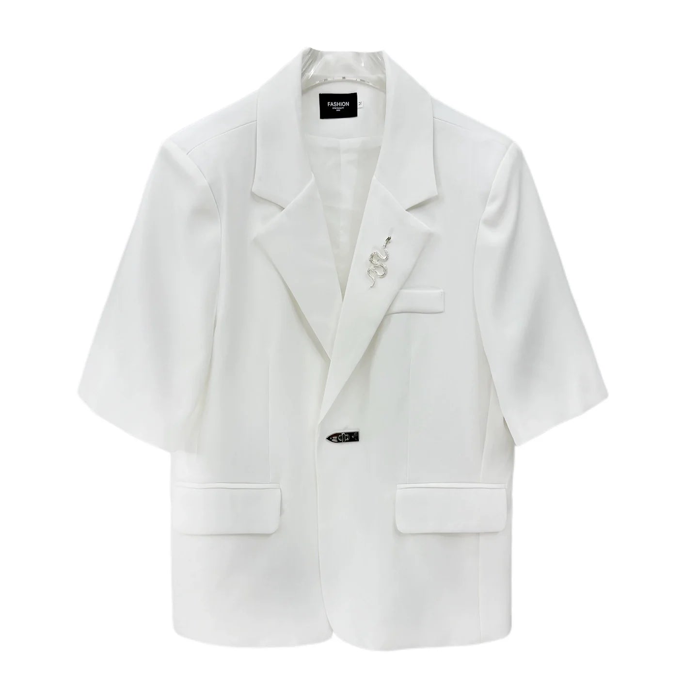 Short Sleeve Casual Single Button Jacket
