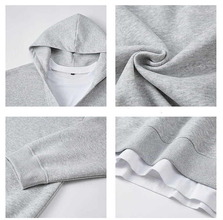 V-Neck Hooded Sweatshirt