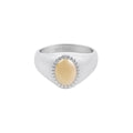 Titanium Steel Pebble Stacked Index Ring