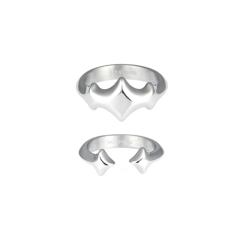 Star Metal Open Adjustable Ring