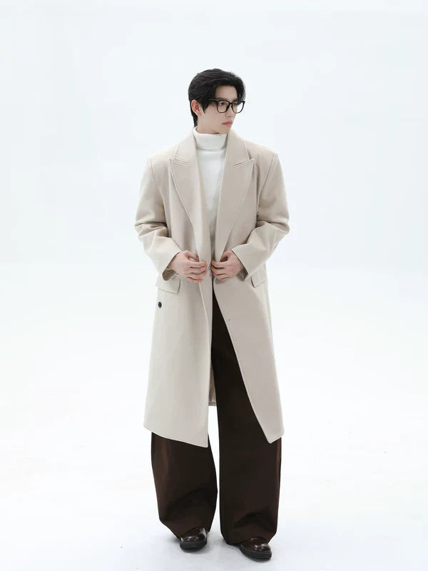 Wool Mid-Length Trench Coat