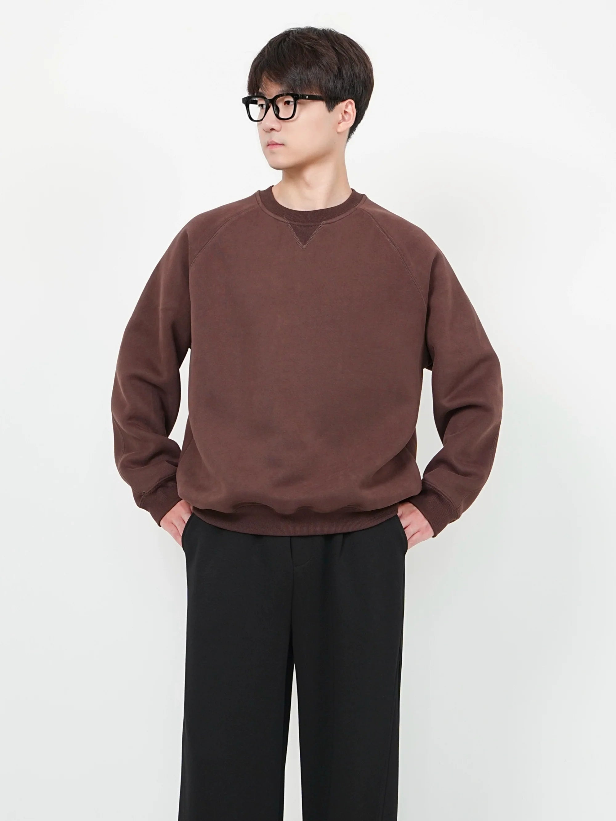 Round Neck Drop Shoulder Sweatshirt