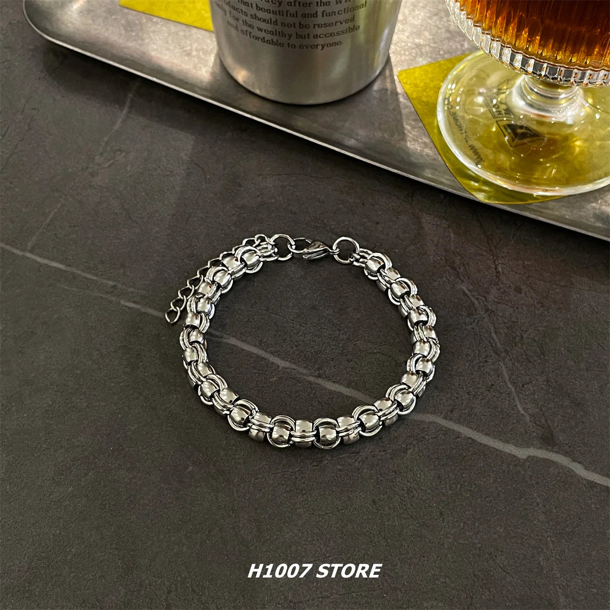 Titanium Steel Hip-Hop Wrist Chains