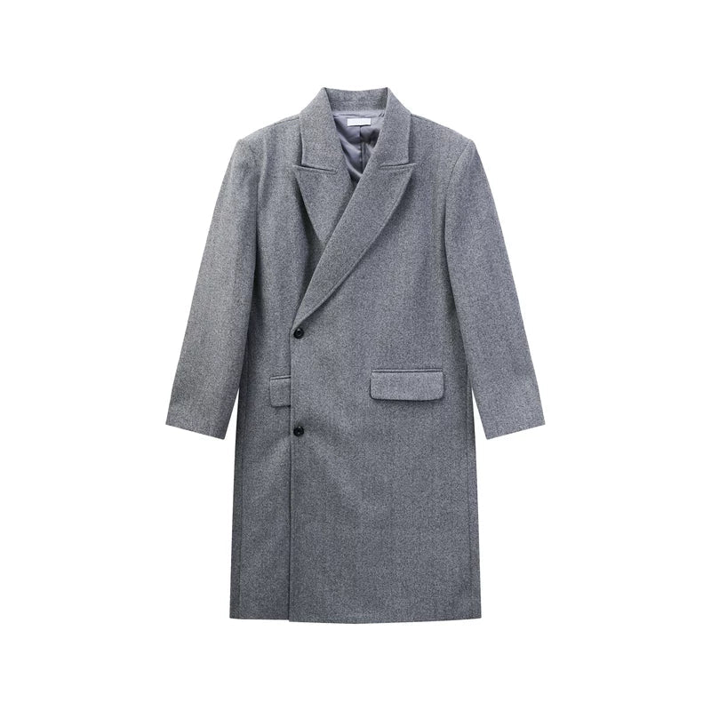 Wool Mid-Length Trench Coat