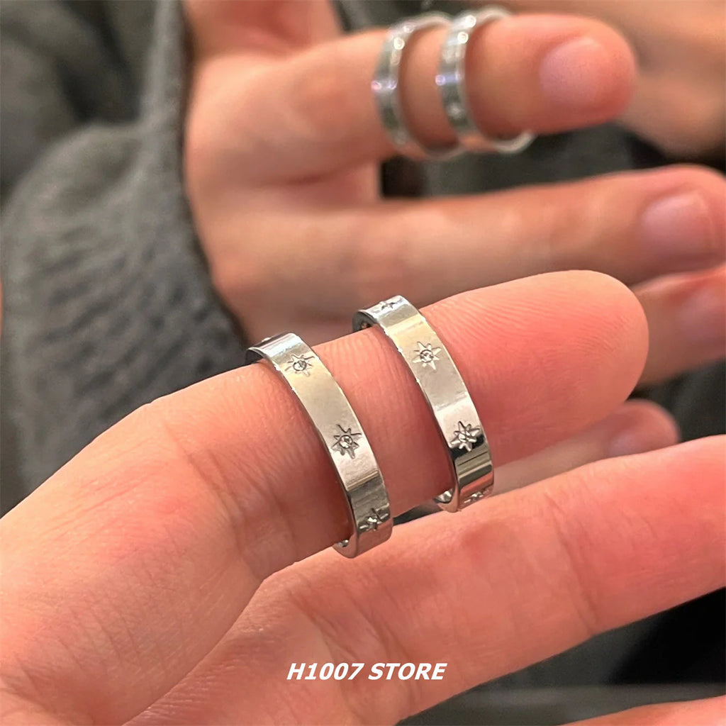Titanium Steel Star Ring