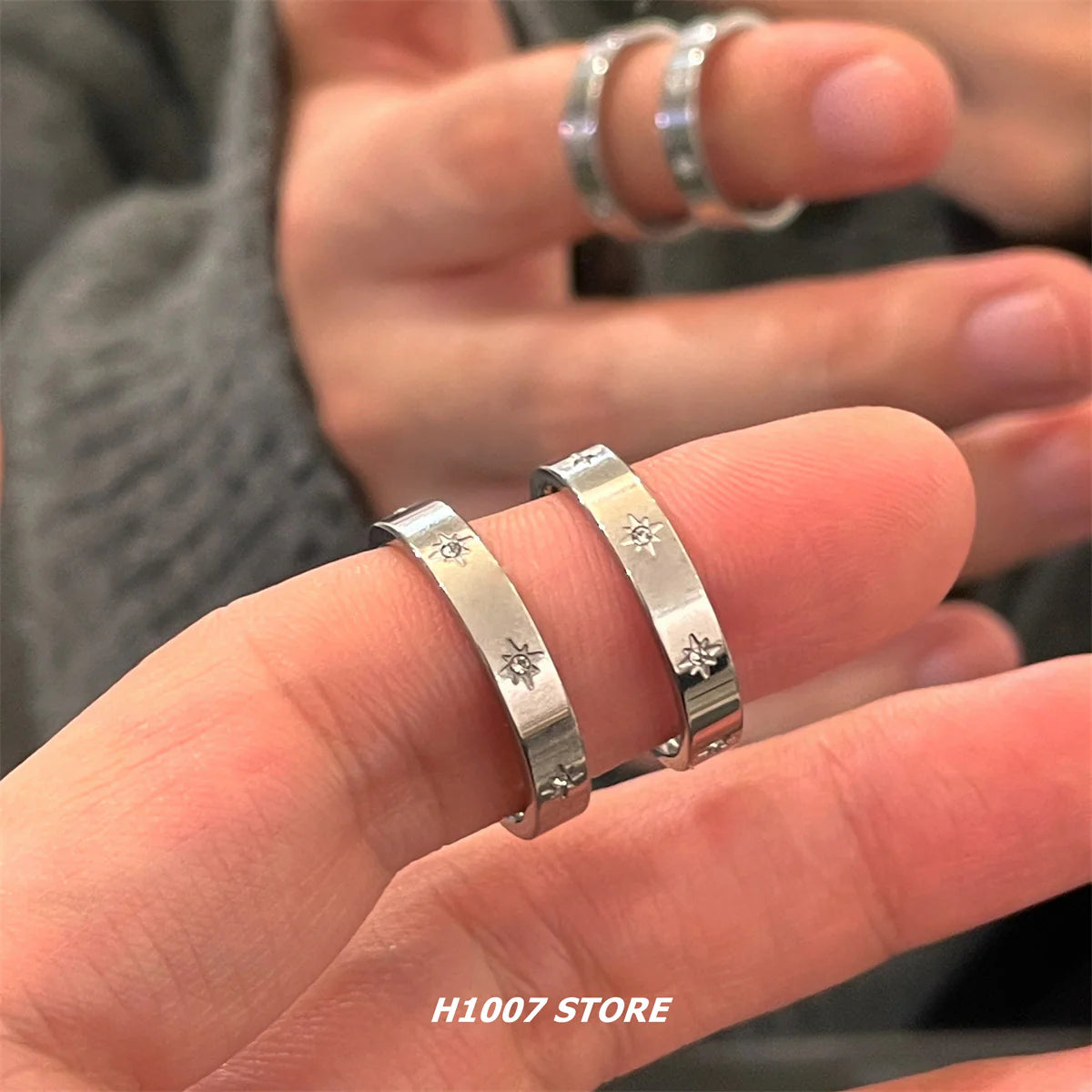 Titanium Steel Star Ring