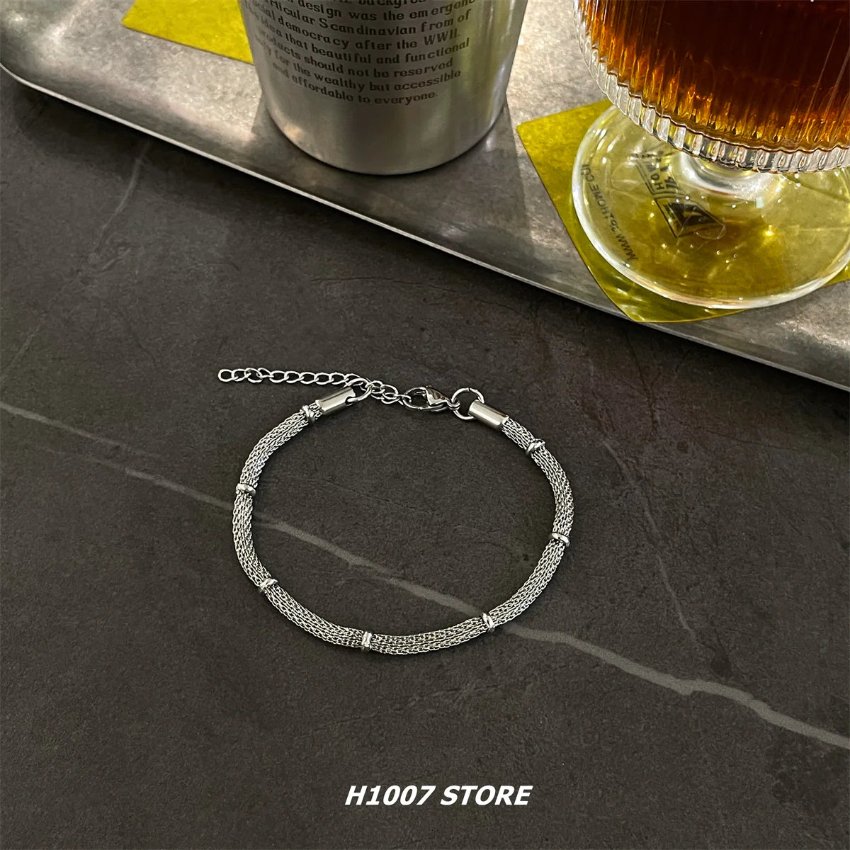 Titanium Steel Hip-Hop Wrist Chains