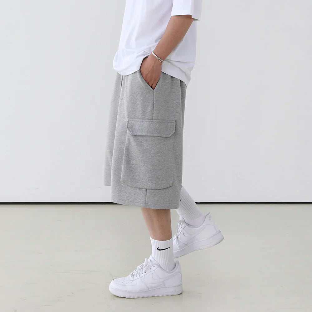 Wide-Leg Cargo Cropped Pants