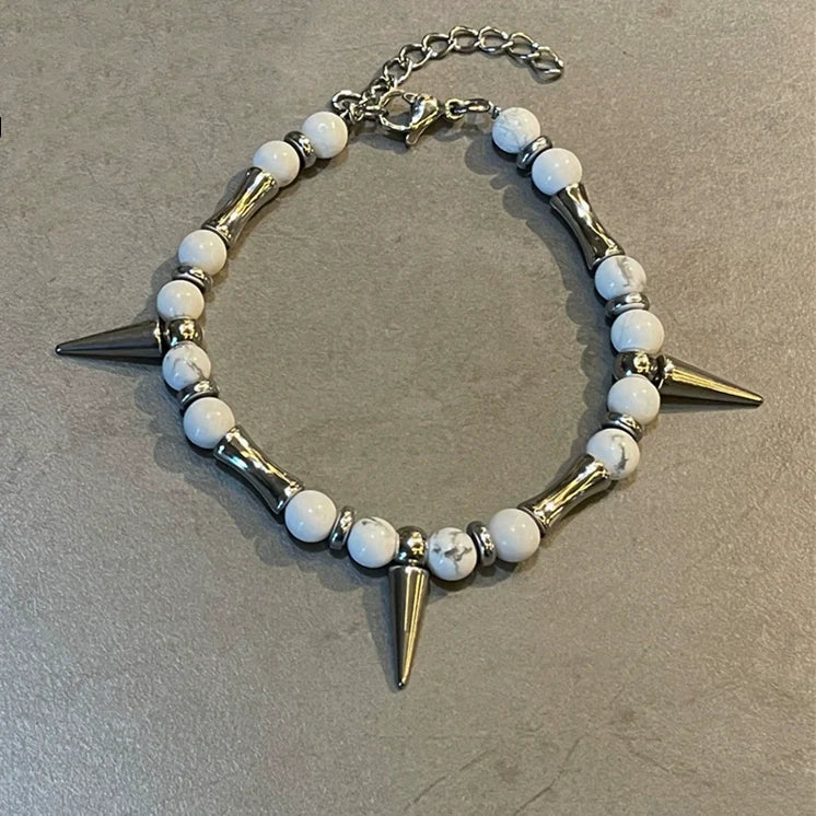 Tiger Eye Beaded Spike Bracelet