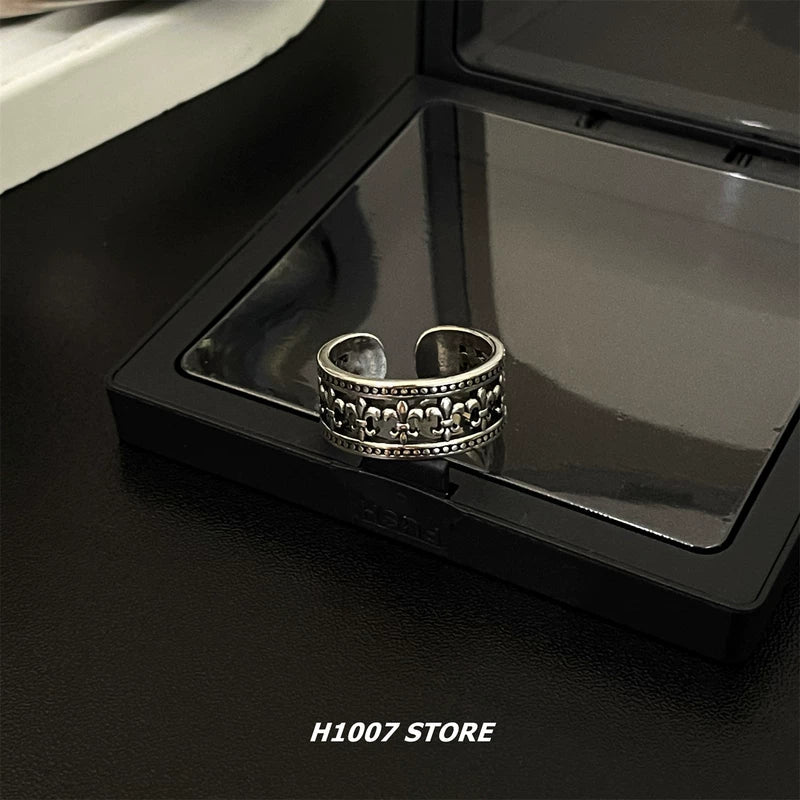 Vintage Distressed Cross Ring