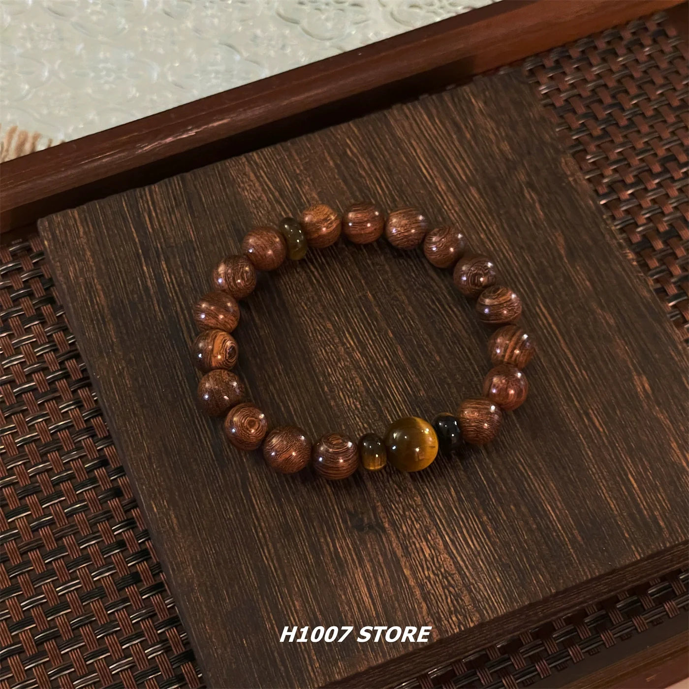 Tiger Eye Pearl Beaded Bracelet