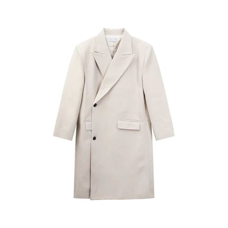 Wool Mid-Length Trench Coat