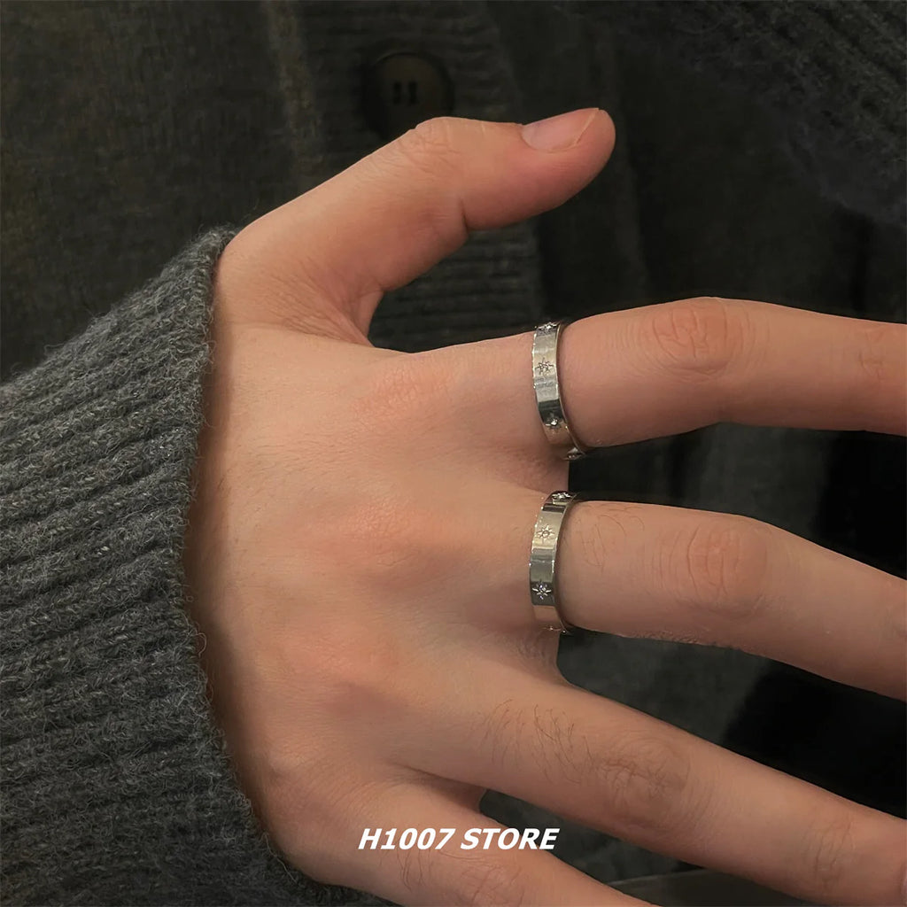 Titanium Steel Star Ring