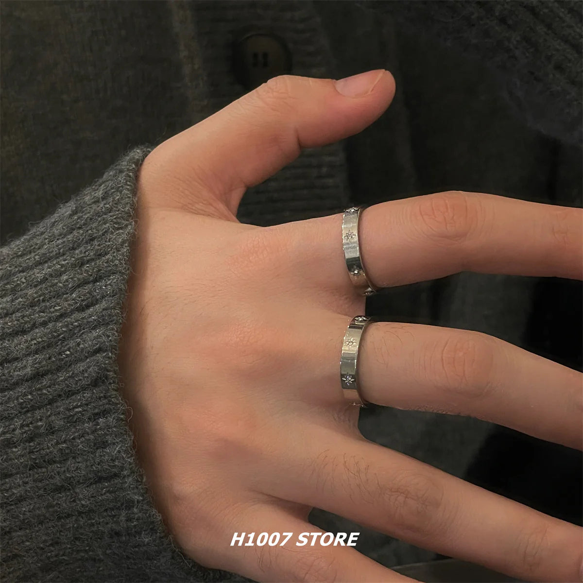 Titanium Steel Star Ring