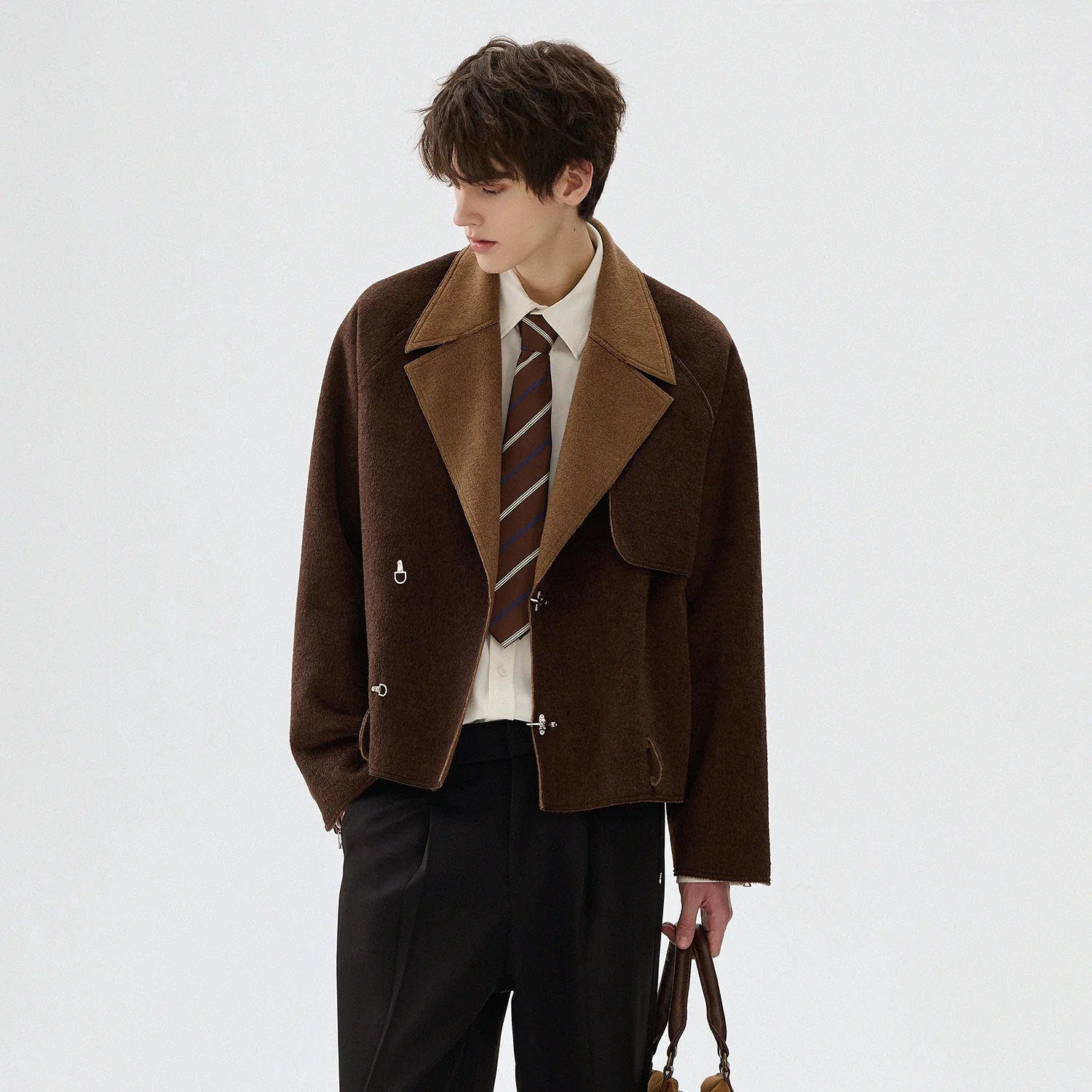 Wool Suit Collar Double-Sided Jacket