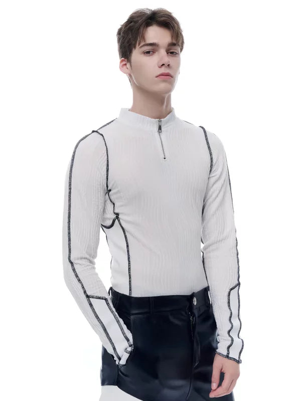 Water Ripple Zip Front Base Layer Top