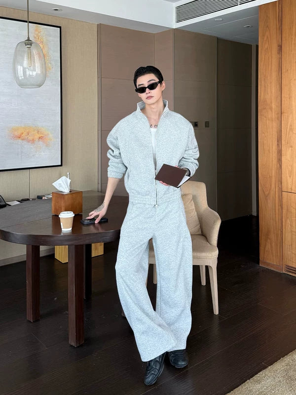 Zip Stand Collar Jacket and Pants